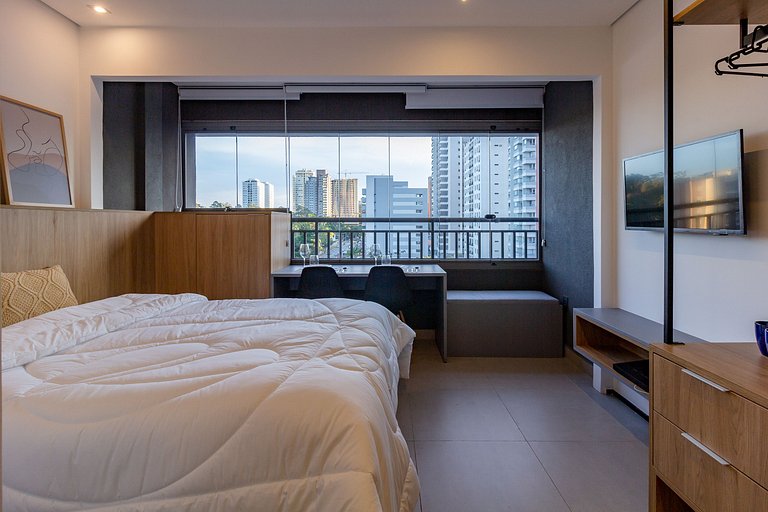 Studio Moderno no ON Brooklin com Vista