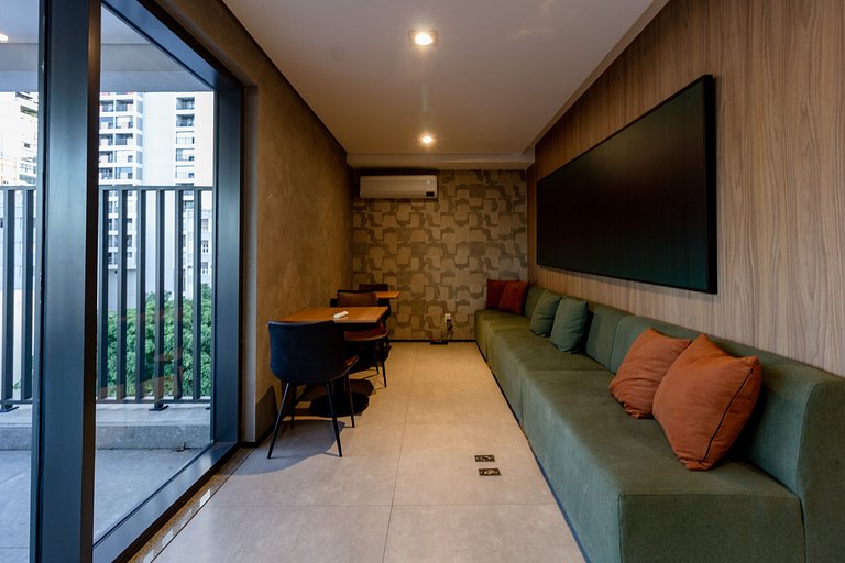 Elegância e Conforto | Apt completo c/ cama queen