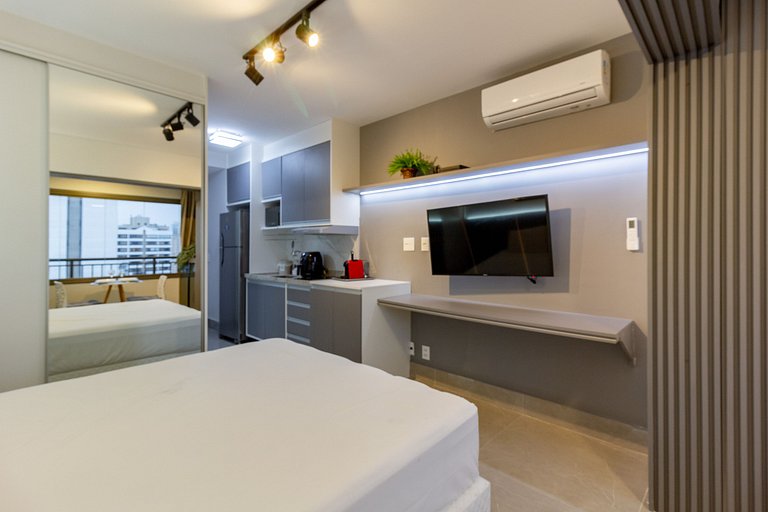 Studio para 3 em Moema com Vista da Cidade