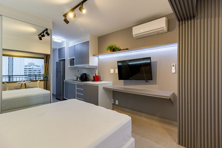 Studio para 3 em Moema com Vista da Cidade