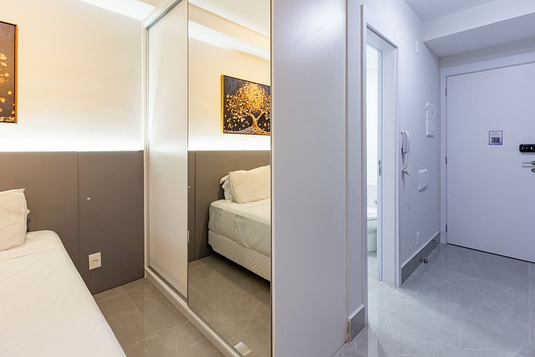Studio para 3 em Moema com Vista da Cidade