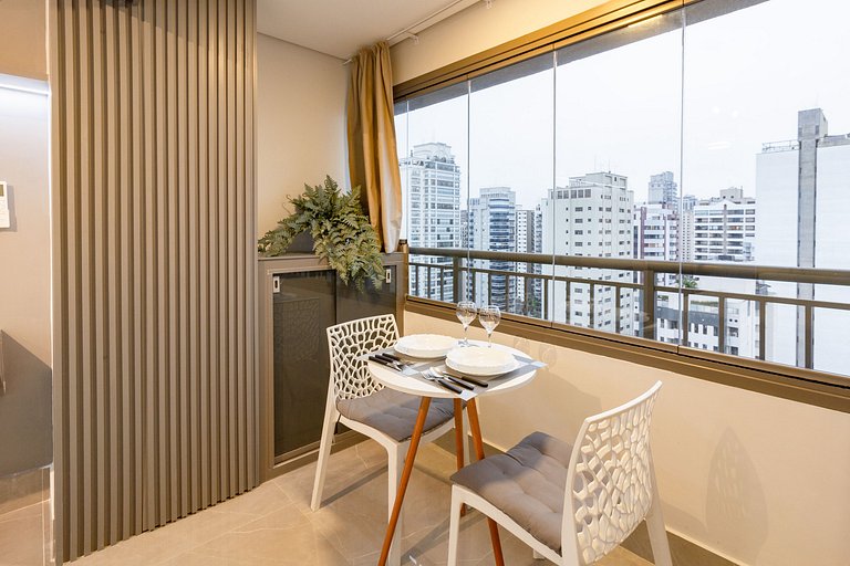 Studio para 3 em Moema com Vista da Cidade