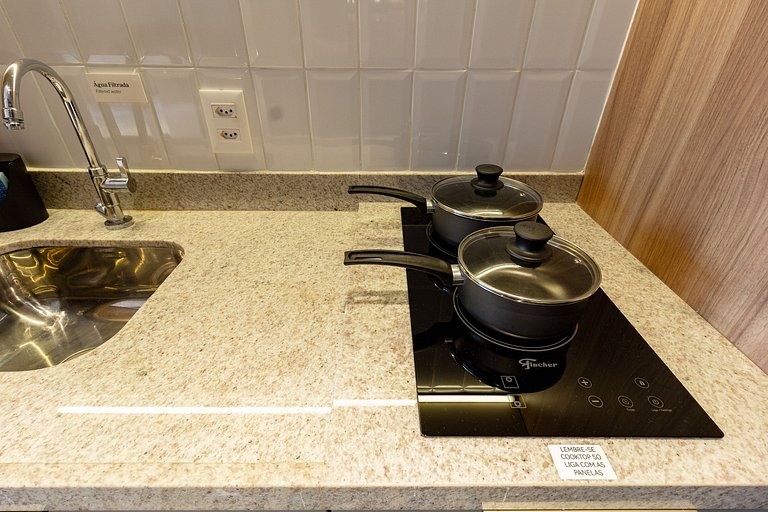 Apartamento com varanda e vista para São Paulo