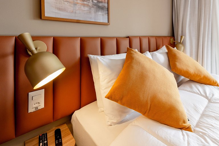 Apartamento com varanda e vista para São Paulo