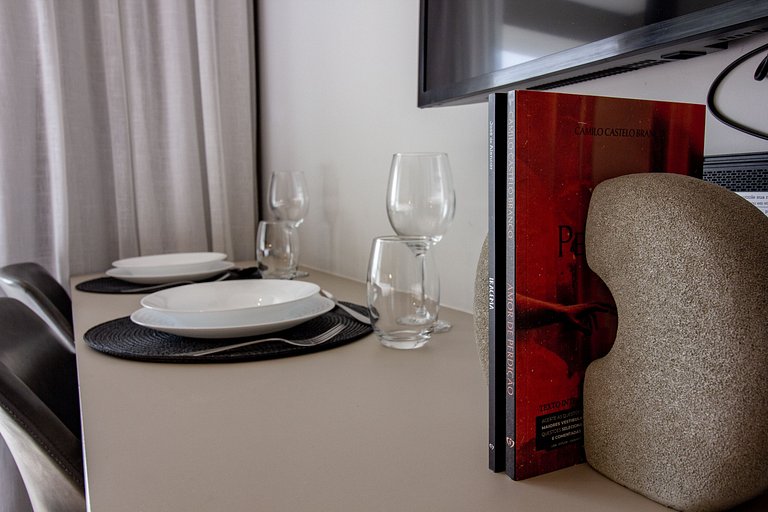 Apartamento com varanda e vista para São Paulo