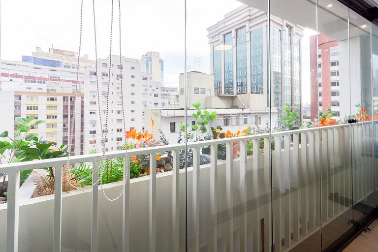 Apto moderno com garagem e sofá-cama