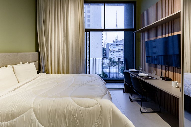 Studio moderno e aconchegante em Pinheiros