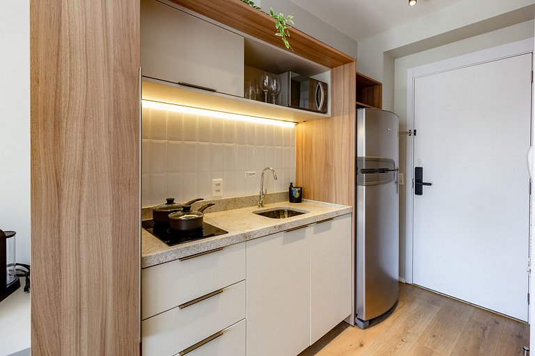 Studio charmoso com decoração moderna