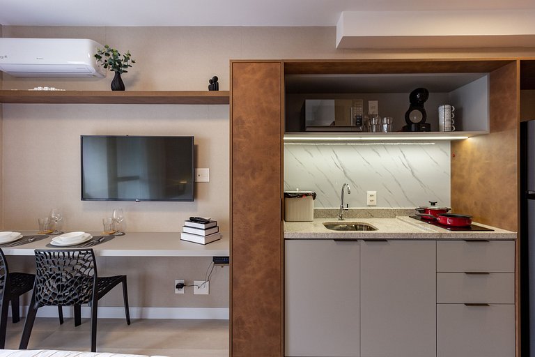 Studio Premium em Moema com Academia e Self Check-in
