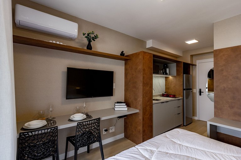 Studio Premium em Moema com Academia e Self Check-in