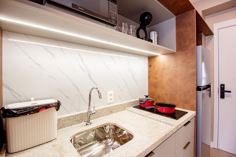 Studio Premium em Moema com Academia e Self Check-in