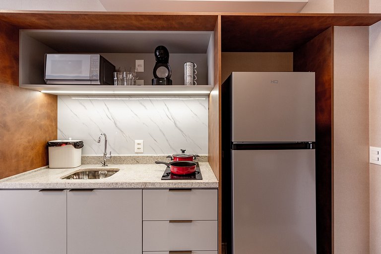 Studio Premium em Moema com Academia e Self Check-in