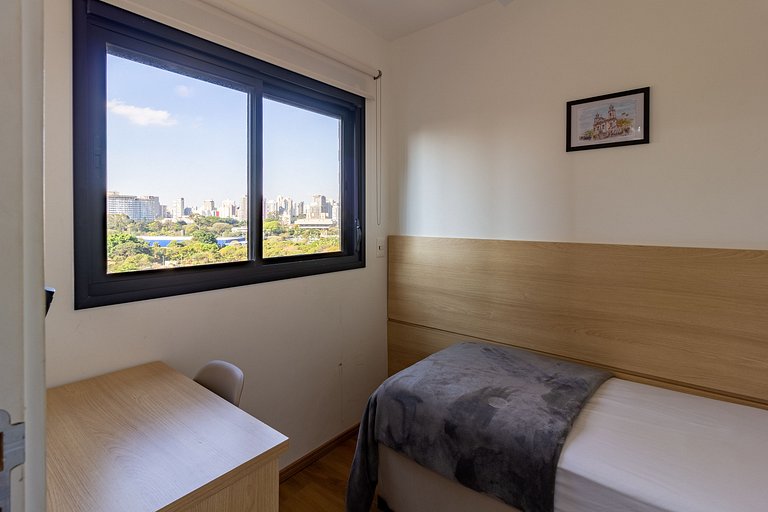 Apto 2 Quartos em Moema c/ Piscina e Coworking