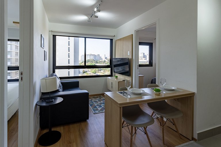 Apto 2 Quartos em Moema c/ Piscina e Coworking