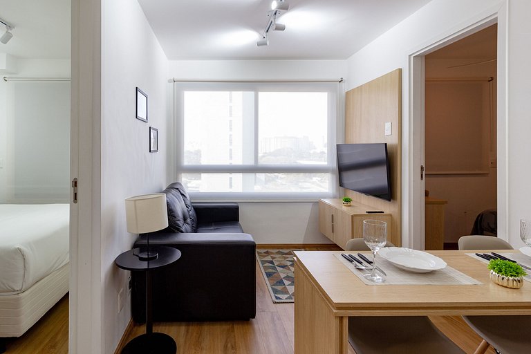 Apto 2 Quartos em Moema c/ Piscina e Coworking