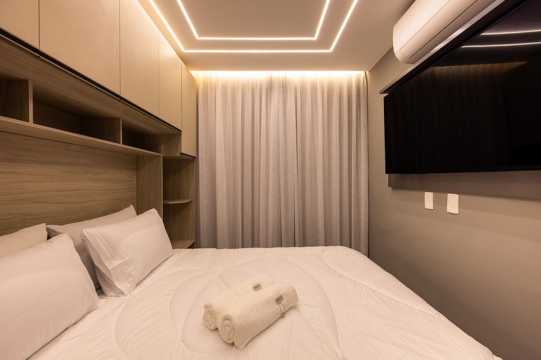 Apto espaçoso e sofisticado com 2 quartos no RJ