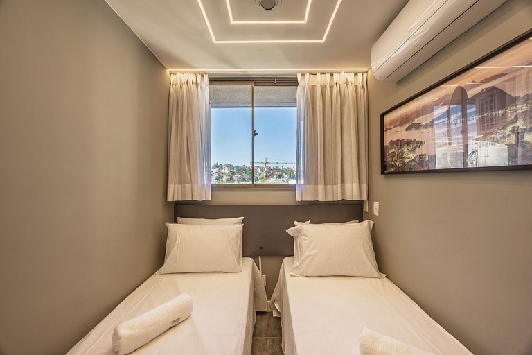 Apto espaçoso e sofisticado com 2 quartos no RJ