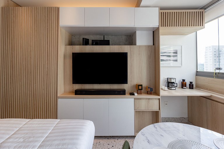 Apto completo com design contemporâneo